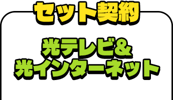 セット契約 光テレビ&インターネット