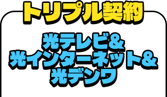 セット契約 光テレビ&インターネット&光デンワ